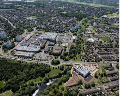 Chelmsley Wood Town Centre aerial photo