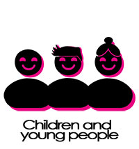 Children and young people smiling faces