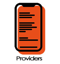 HAF provider information mobile phone graphic