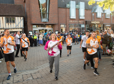 Baton-relay-Mell-Square Baton relay in Mell Square