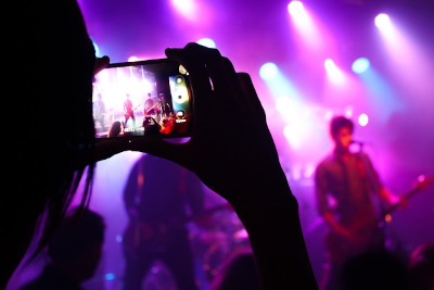Camera phone at rock concert