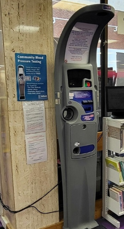 Health monitor in a library