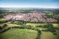 Arial view of Dickens Heath