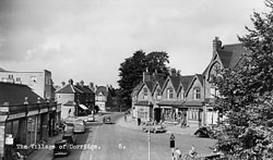 Black and white photo of Village of Dorridge