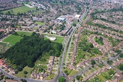 arial view of Hobs Moat