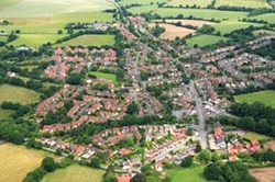 arial view of Hockley Heath