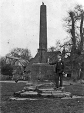 Black and white photo of Picture of boys at Meriden Cross