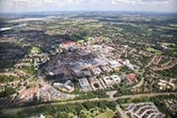 Arial view of Solihull town centre