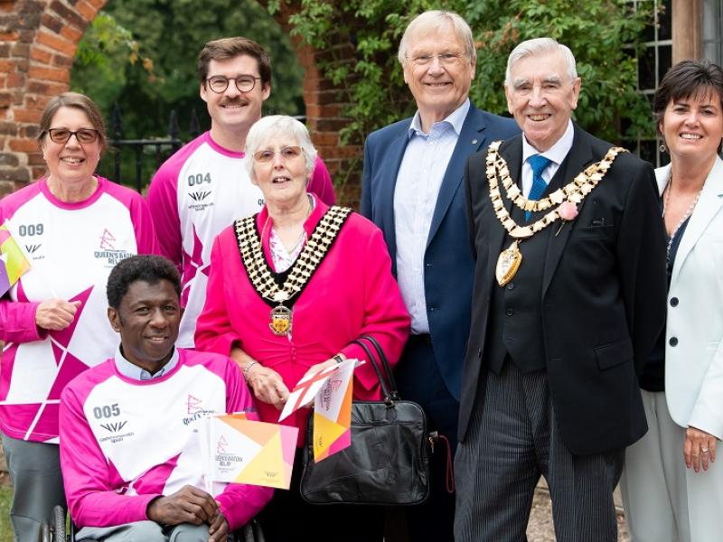 Representatives at the Queen's Baton Relay in Solihull
