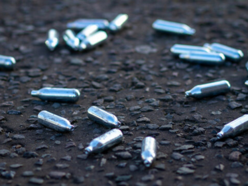 Discarded NOS cannisters.