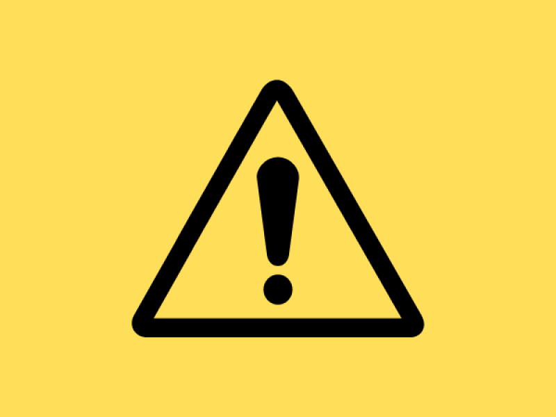 Yellow warning.