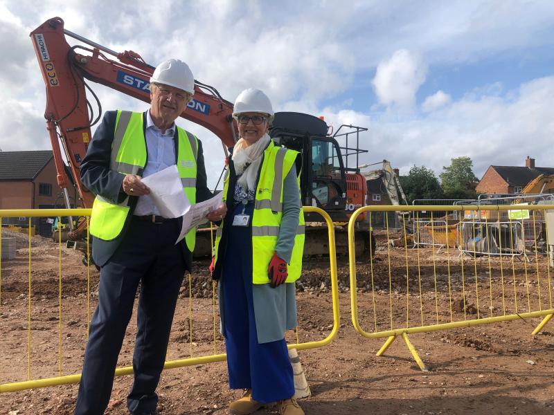 Pictured: Cllr Ian Courts and Fiona Hughes on the former Mountfort pub site