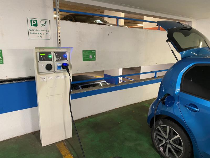 Image showing public charging point in a Solihull carpark