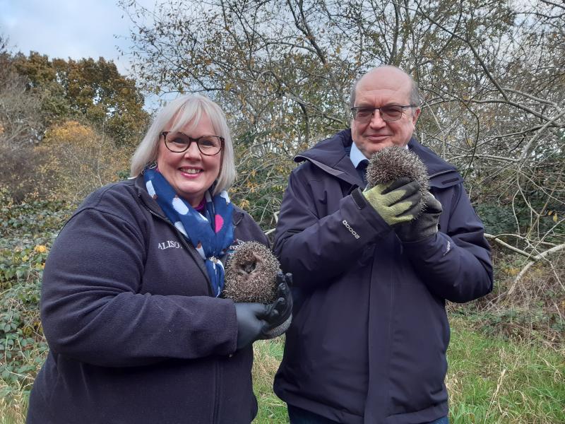 Solihogs Hedgehog Rescue Alison White Cllr Mackiewicz