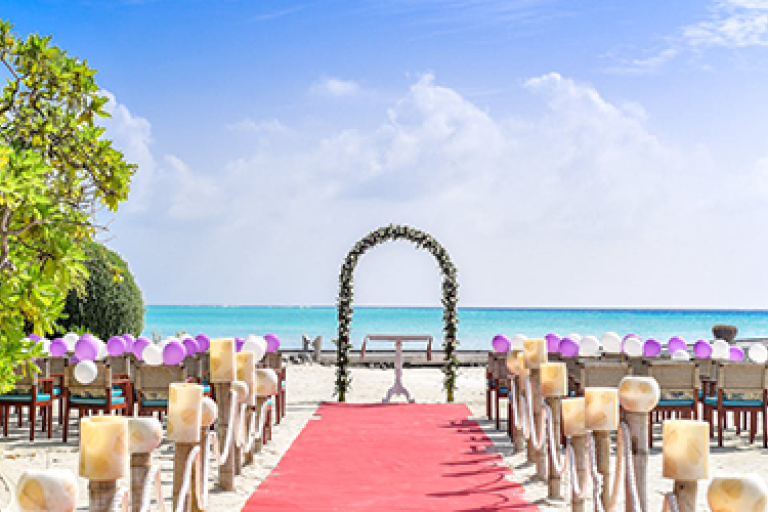 image of a venue on a beach