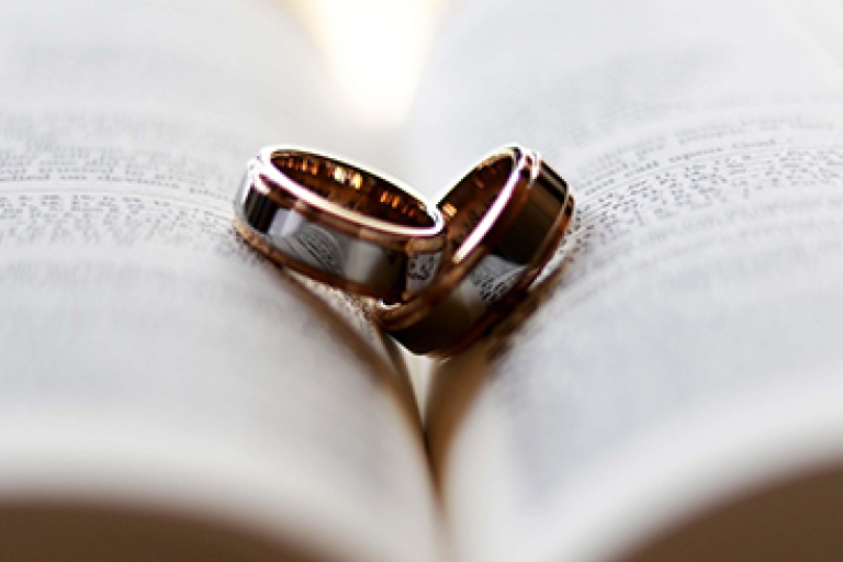 image of two wedding rings