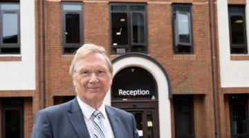 Cllr Courts standing outside Council House