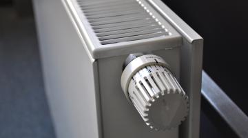 A radiator in a home