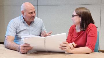 Cllr Dicicco and Caroline Potter planning the workshop