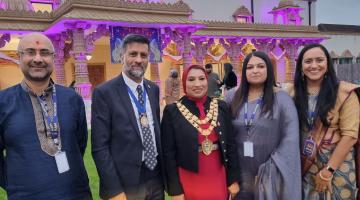 The Mayor and Consort attending a Diwali celebration