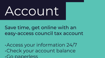 Graphic explaining the benefits of setting up an online council tax account