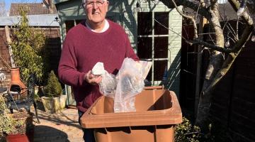 Cllr Ken Hawkins recycling soft plastics