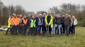 Planting trees at Katherine's Wood