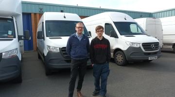 Nathan with his manager, Gary, during Supported Internship