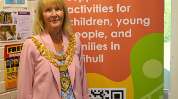 The Mayor of Solihull, Cllr Annette Mackenzie at Hatchford Brook Family Hub.