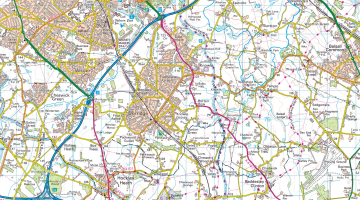 a ordnance survey map extract of part of solihull