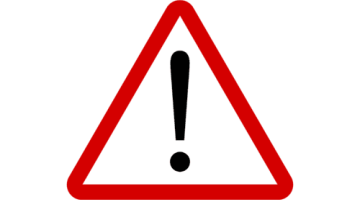 A graphic of a warning sign