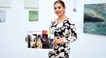 Cllr Wazma Qais at the launch of Solihull's first Cultural Strategy