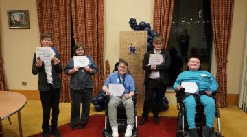 the winner, runner up, and nominees for young person of the year