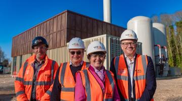 Dave Pardoe - Vital Energi Contracts Manager, Cllr Andy Mackiewicz - Cabinet Member for Climate Change and Planning, Cllr Karen Grinsell - Leader of Solihull Council, Simon Jones – Vital Energi Regional Manager