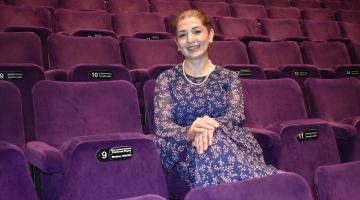 Cllr Wazma Qais at The Core Theatre's auditorium
