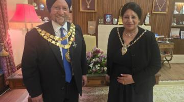 The Mayor and Mayoress of Solihull in the Mayor’s Parlour