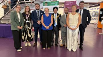 The Mayor of Solihull, Cllr Sardul Marwa MBE JP with members of the Prosper Together Trust