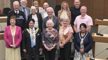 The Mayor of Solihull with the King's Honours recipients