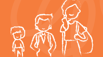 Hand drawn illustration of children