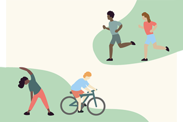 graphic of people exercising