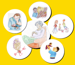 Anternatal-support-group Drawing of an antenatal group