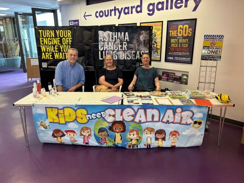 Nick, Annabel and Amanda at the Clean Air Day stall at the Core