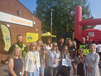 The Mayor of Solihull Cllr Annette Mackenzie and Cllr Wazma Qais with representatives and young people at the Smith’s Wood Youth Project Launch