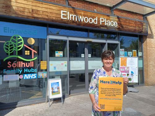 Leader of the Council, Councillor Grinsell standing outside Elmwood Family Hub