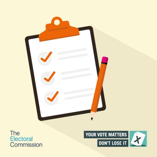 A graphic depicting the annual canvass with the Electoral Commission logo on the left and words 'Your Vote Matters, Don't Lose' it on the right