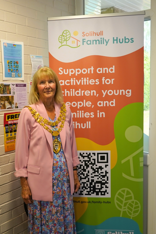 The Mayor of Solihull, Cllr Annette Mackenzie at Hatchford Brook Family Hub.