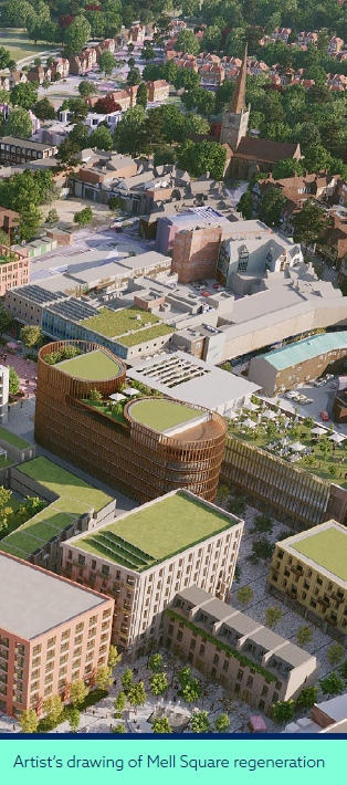 Artist’s drawing of Mell Square regeneration