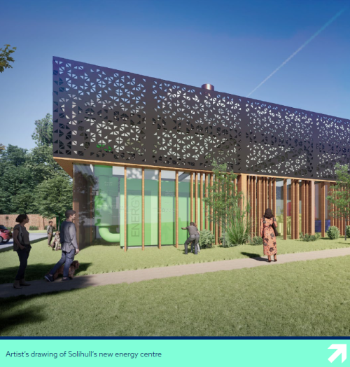 Artist’s drawing of Solihull’s new energy centre