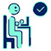 person at desk icon