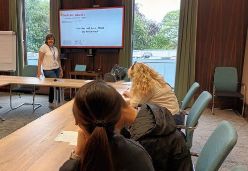 A group of young people attending a Skills for Success summer workshop